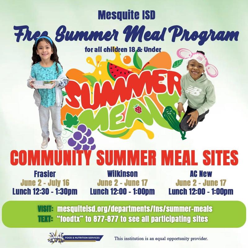Summer Meals 2026 English