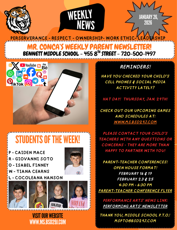 Weekly Parent Newsletter- English