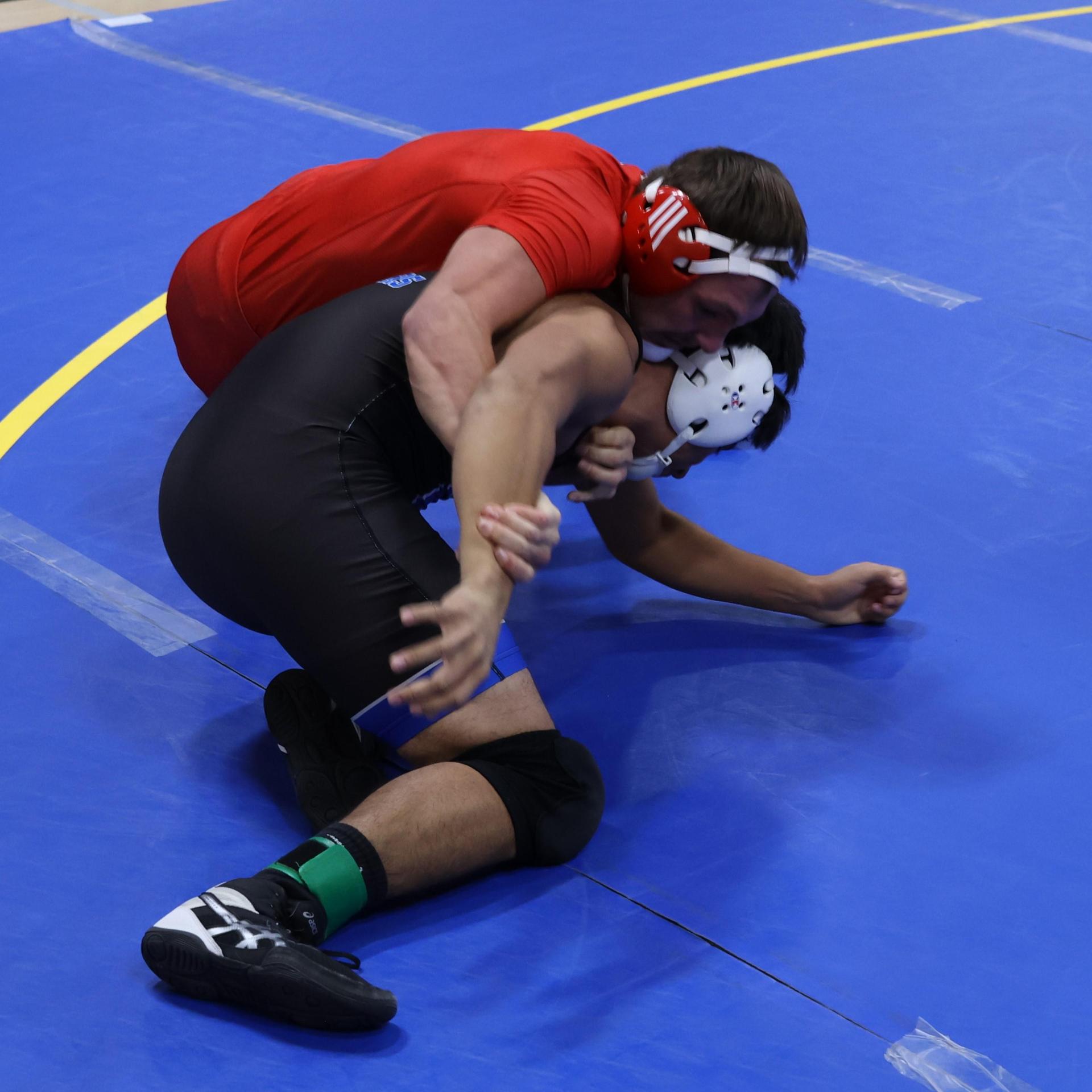 wrestlers in action at parlier