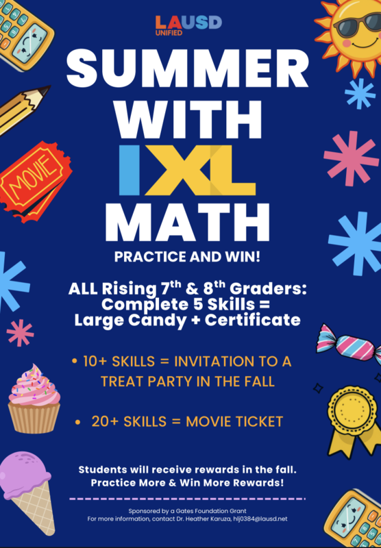 Attention Rising 7th & 8th Graders: Join the Summer with IXL Challenge