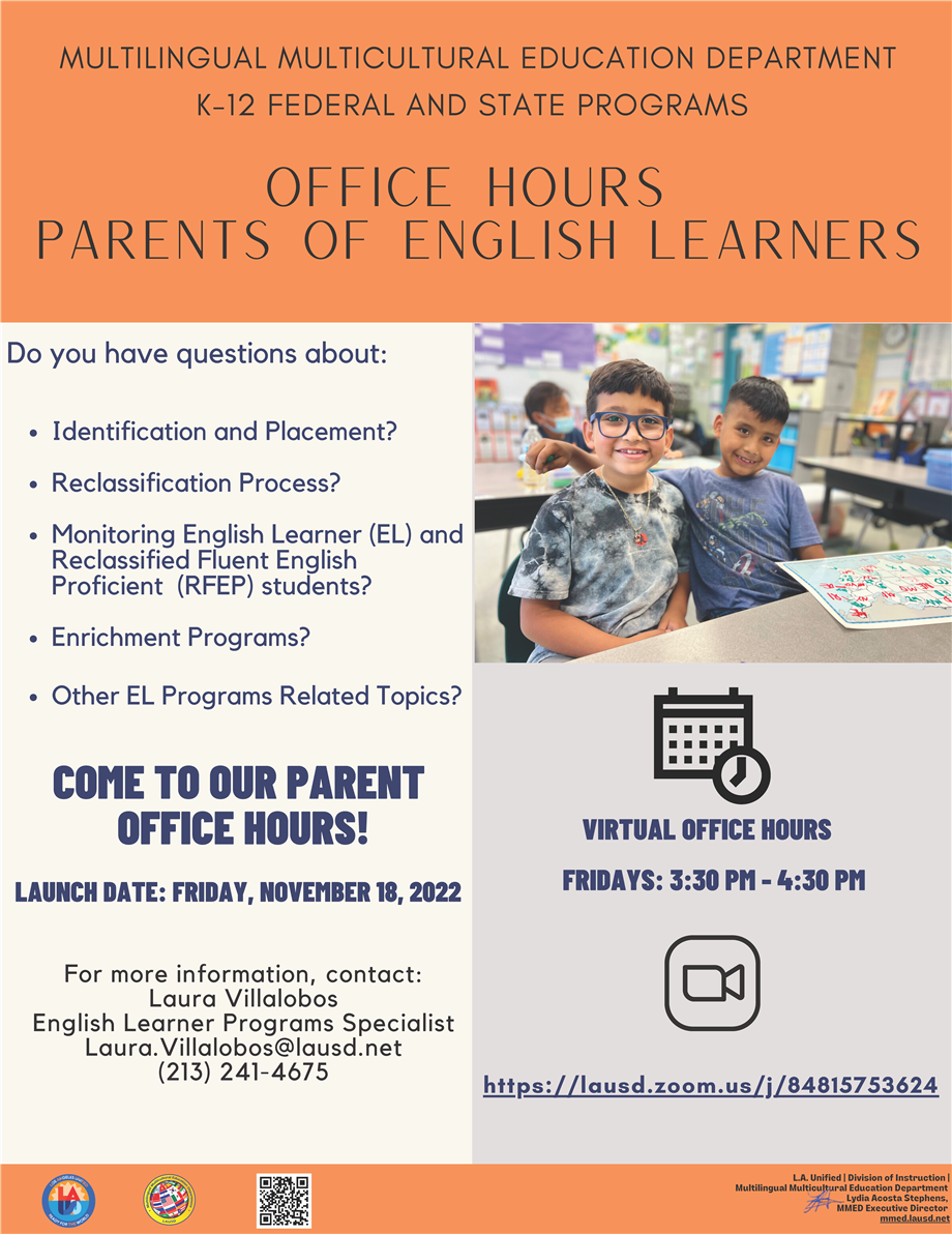 Parent Office Hours in English