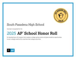 AP Honor Roll Gold Certificate