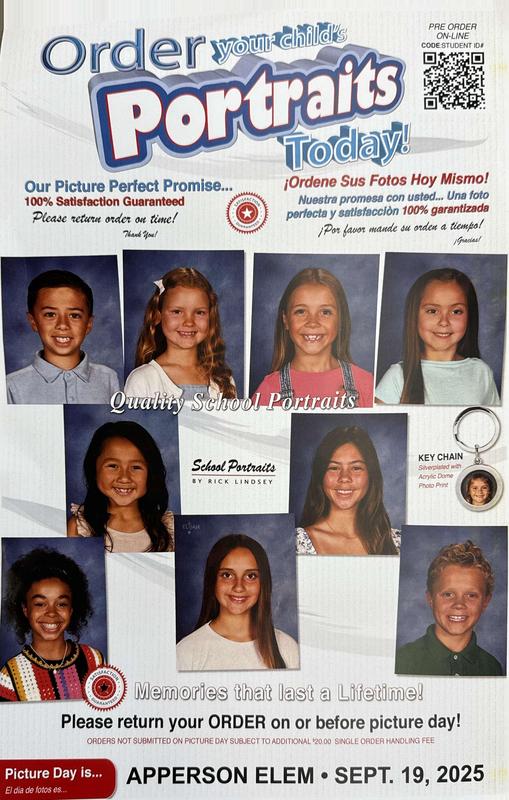 Please ready for picture day September 19th.