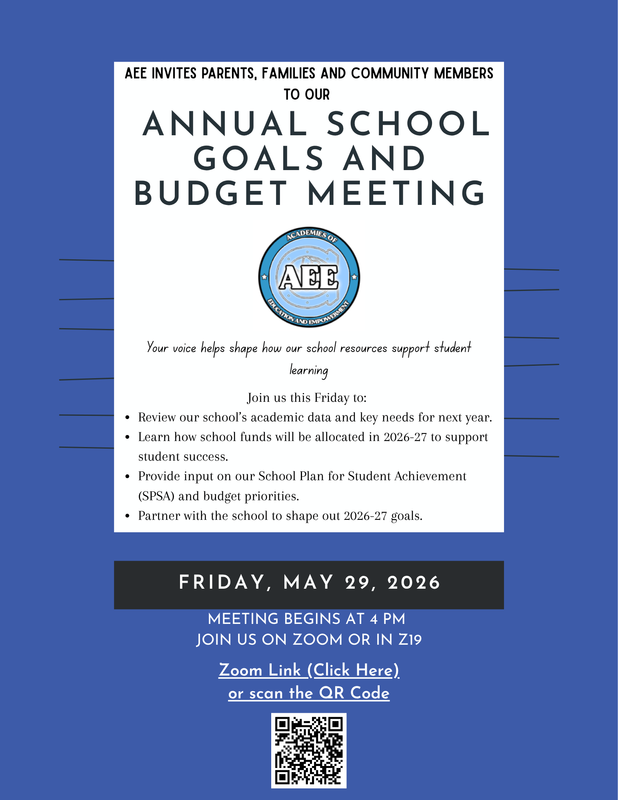 School Goals Meeting Flyer