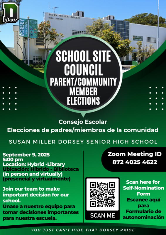 School Site Council Meeting Flyer