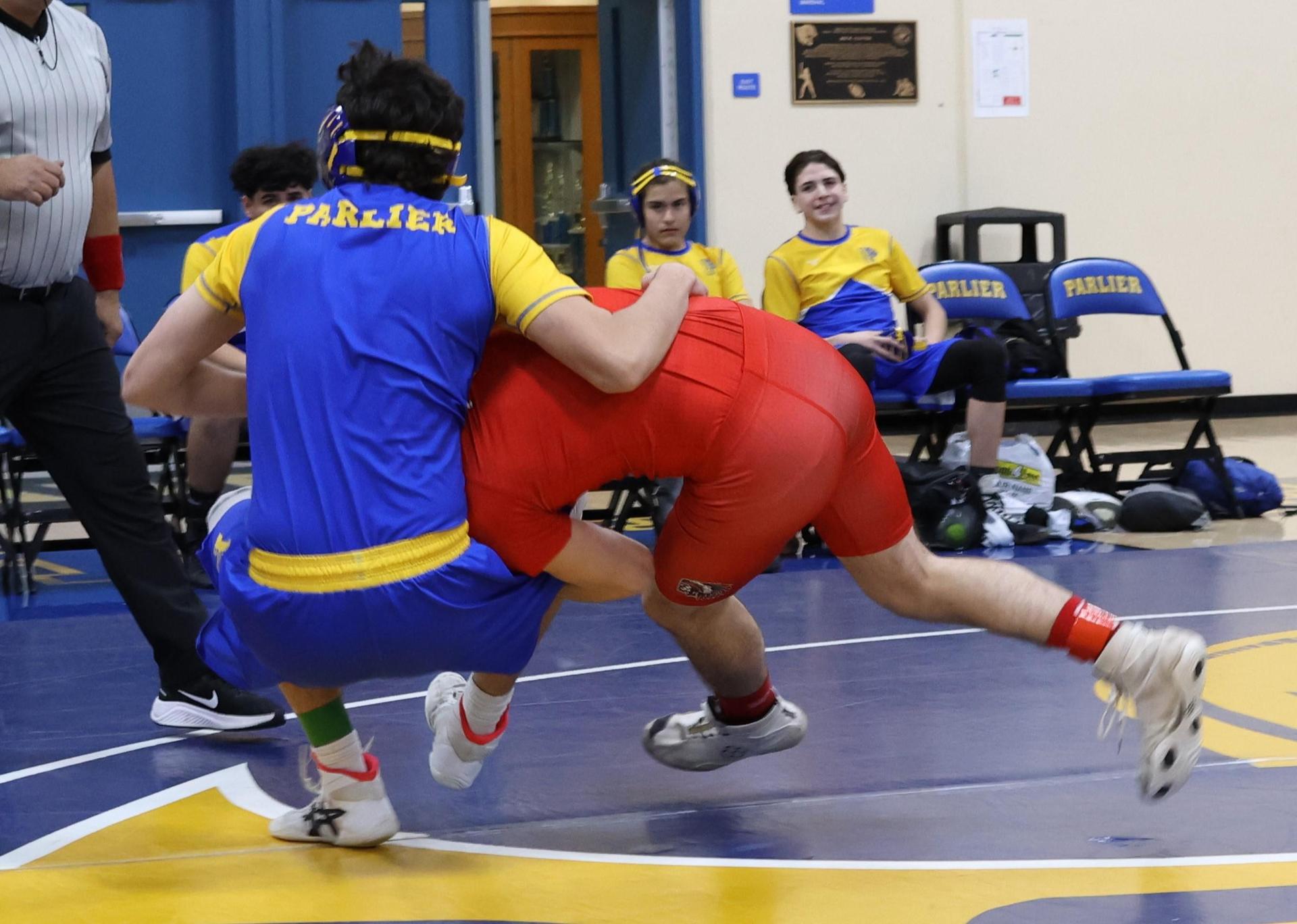 wrestlers in action at parlier
