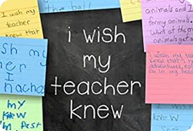 Blackboard with sticky notes