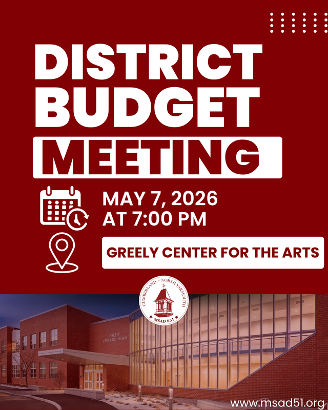 District Budget Meeting reminder