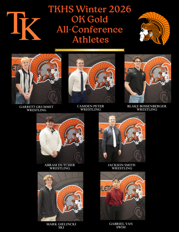 Seven boys earned all-conference honors in winter sports.