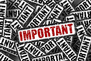 Word "Important" appearing multiple times, including in red