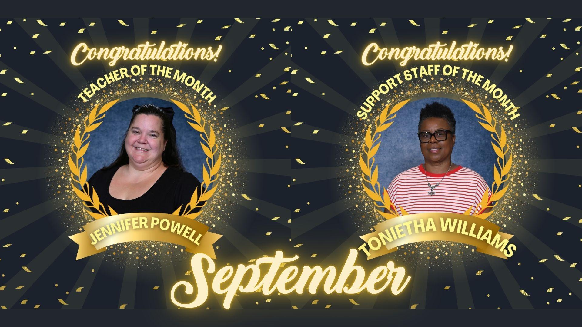 September MES employees of the month