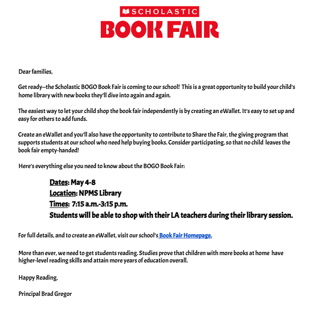 NPMS BOGO Book Fair 2026