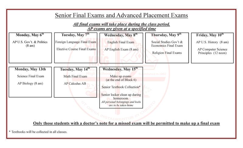 Senior Final Exams and AP Exam Schedule Featured Photo