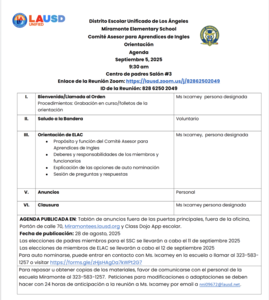 agenda