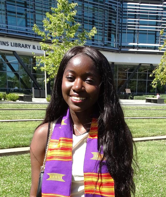 Alexa Aduntwum stands outside at Chabot College