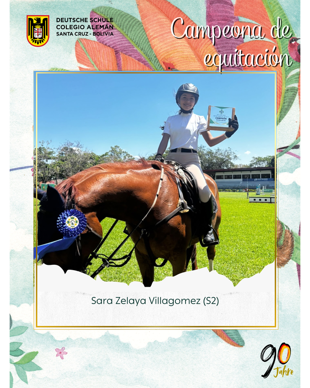 Campeona de equitación
