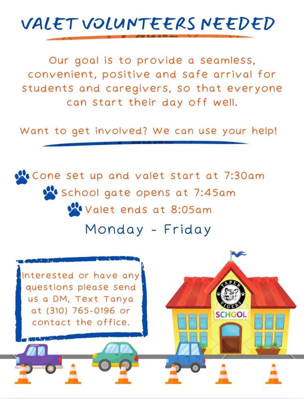 PTO valet volunteer flyer