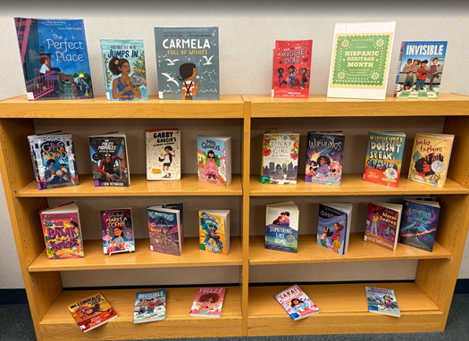 Hispanic Heritage Month library book display