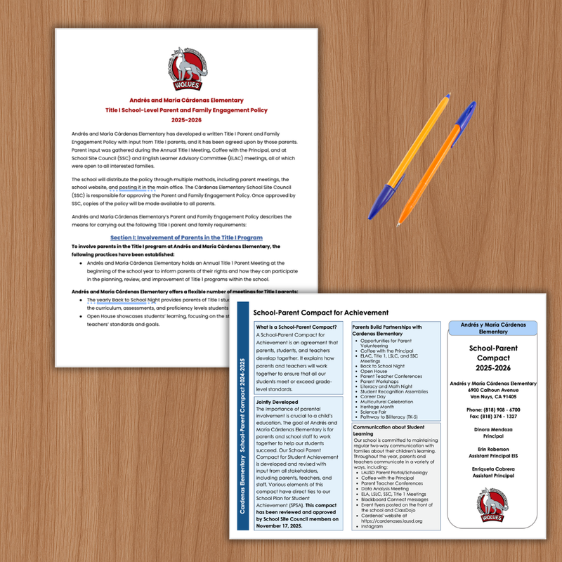 Documents on the desk