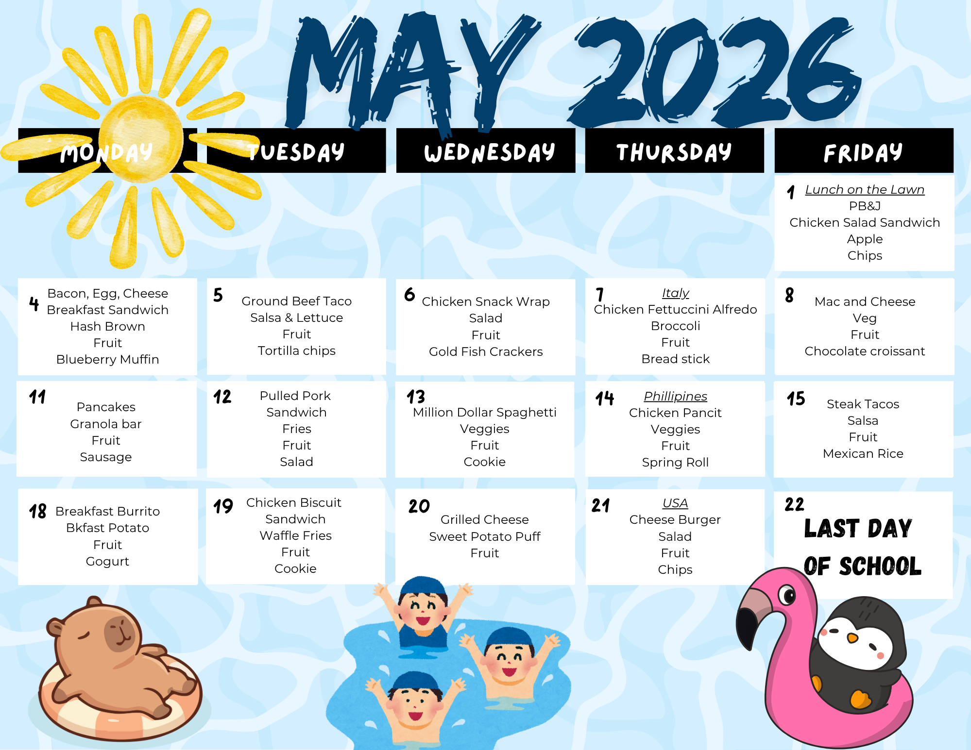 May Menu
