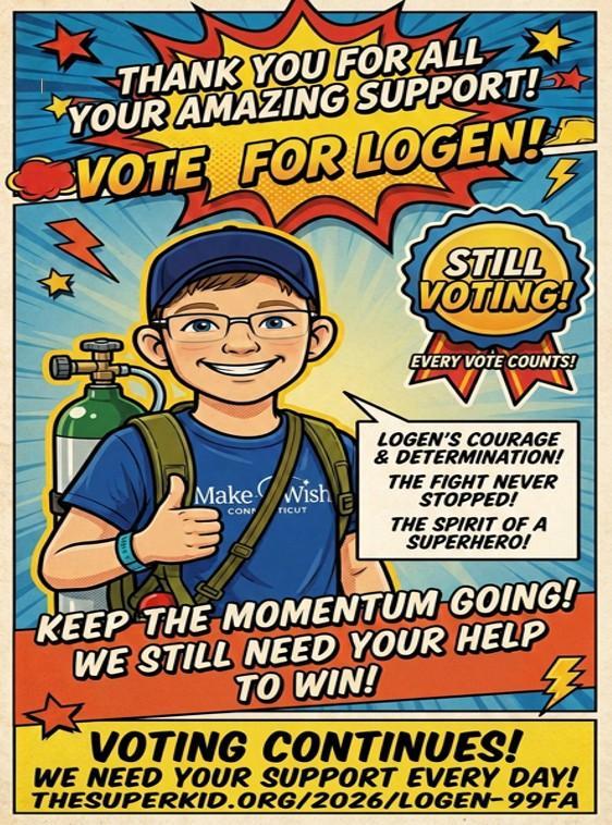 Help Logen become Super Kid by casting your vote!