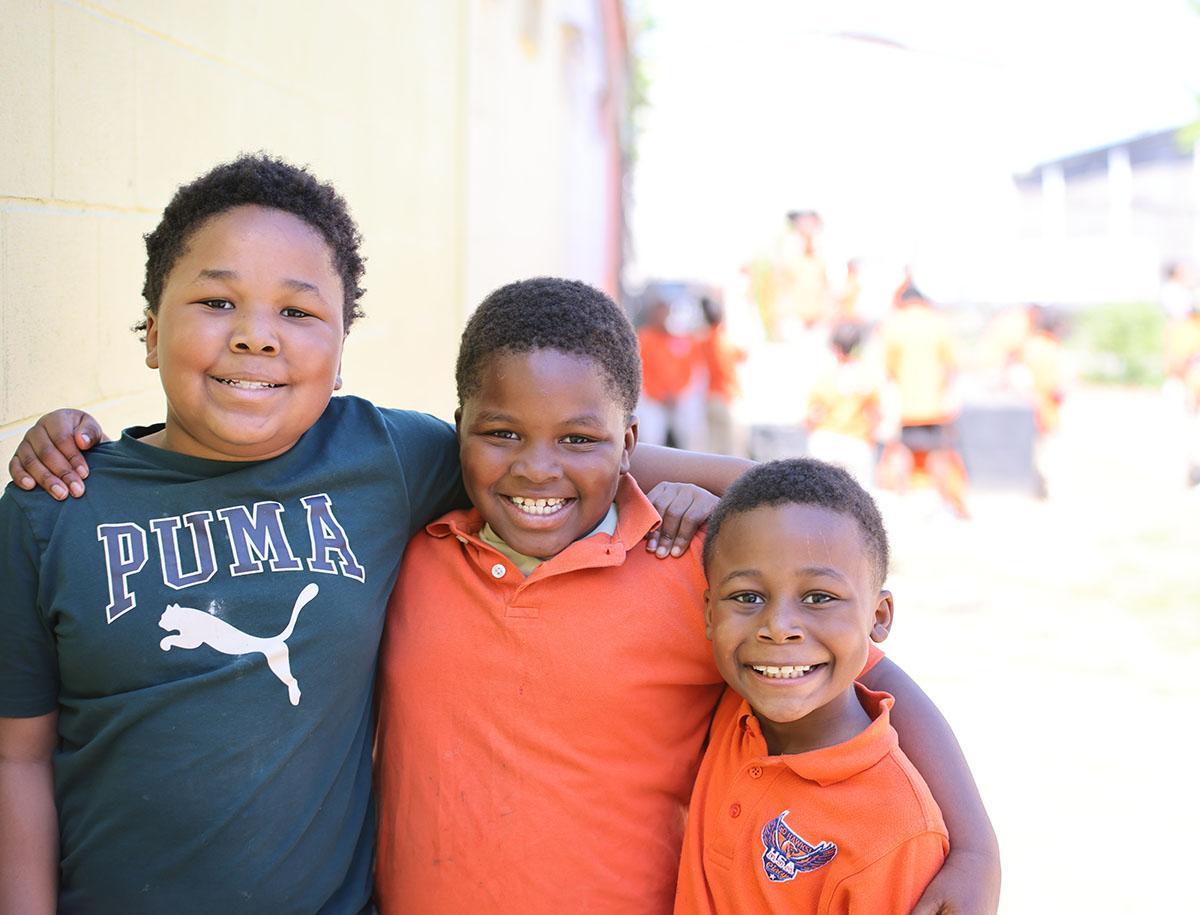 HSA Cincinnati students on the playground