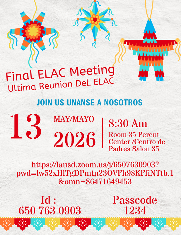 May ELAC Meeting