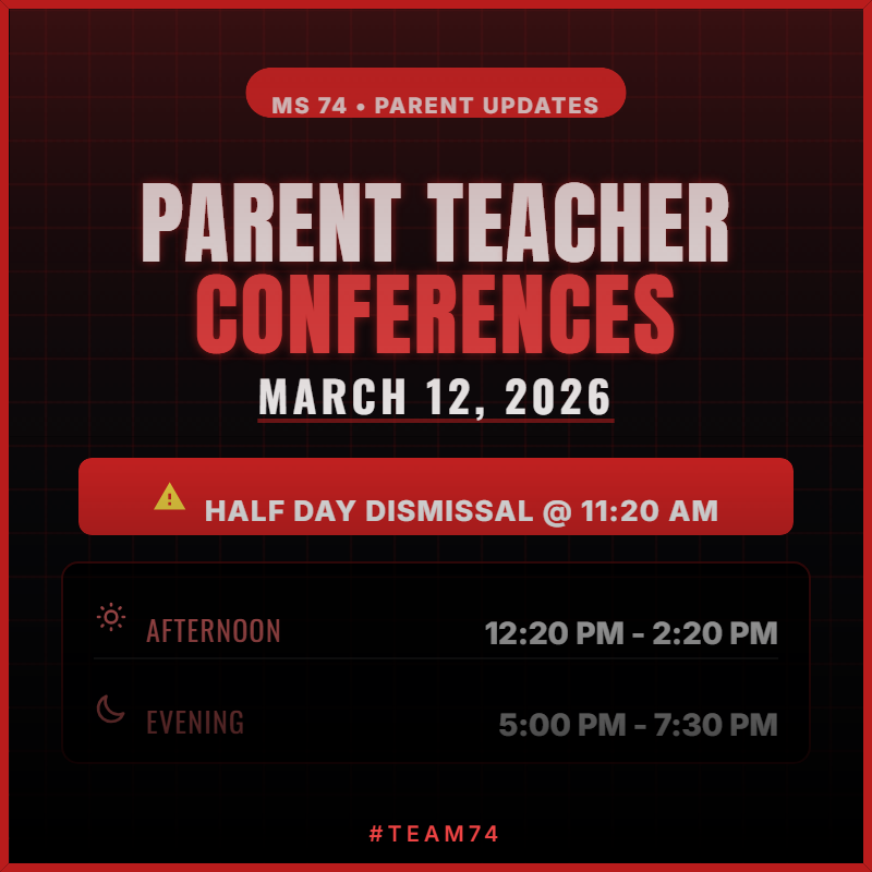 This image describes the time and date of the parent teacher conference meeting