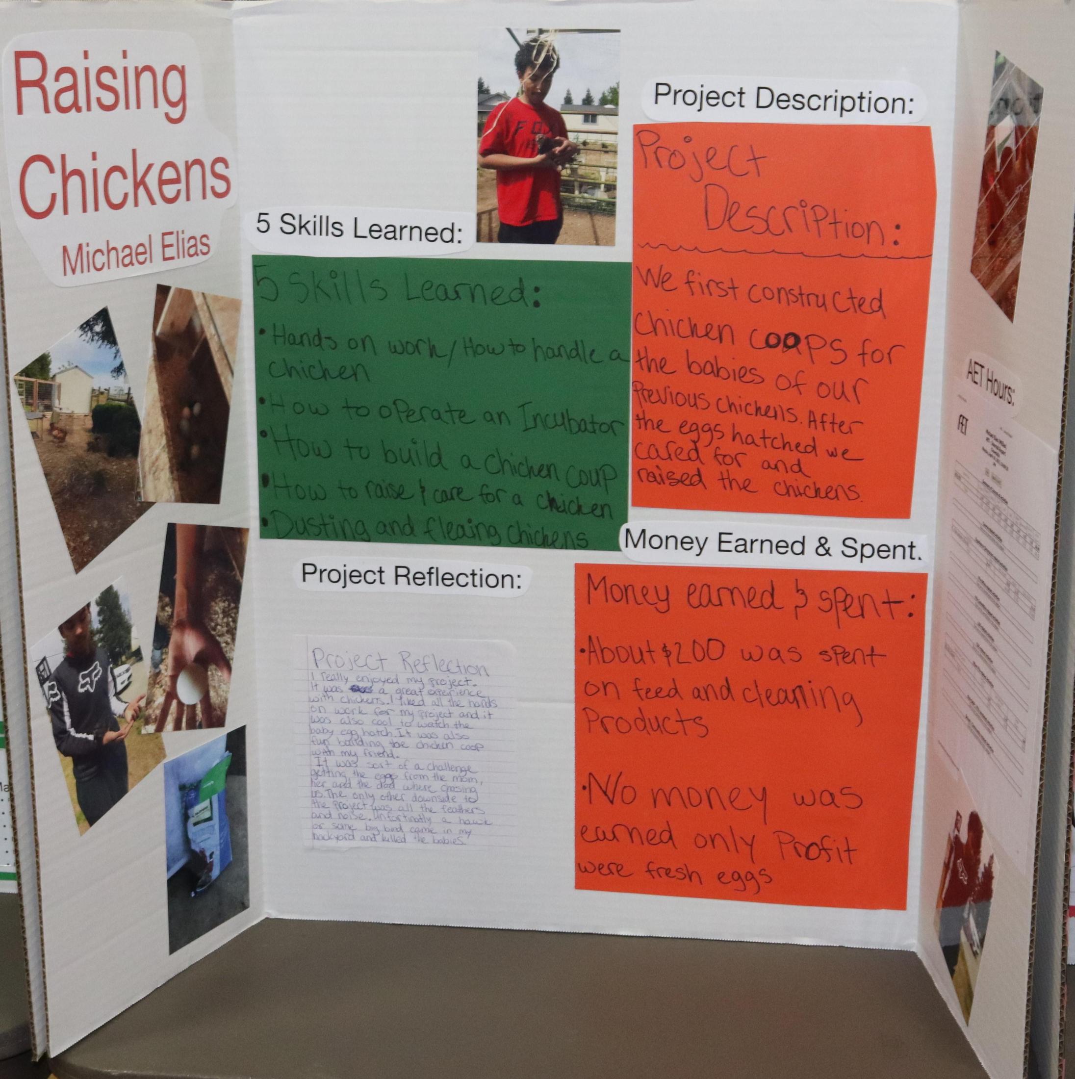 A Supervised Agricultural Experience trifold display