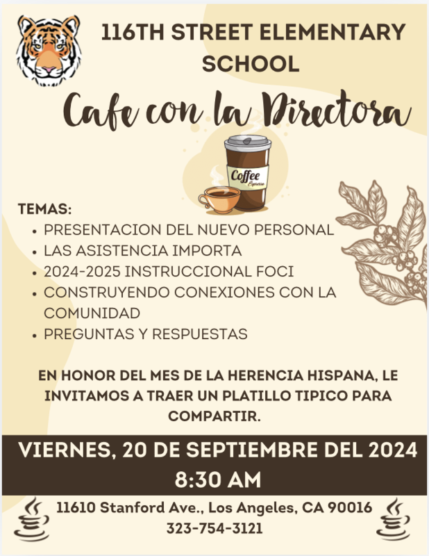Coffee with the Principal