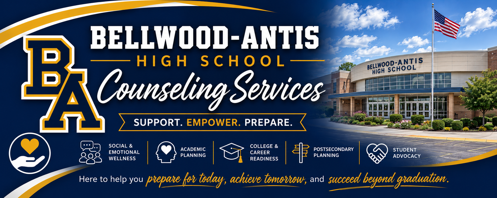 Bellwood-Antis High School counseling banner