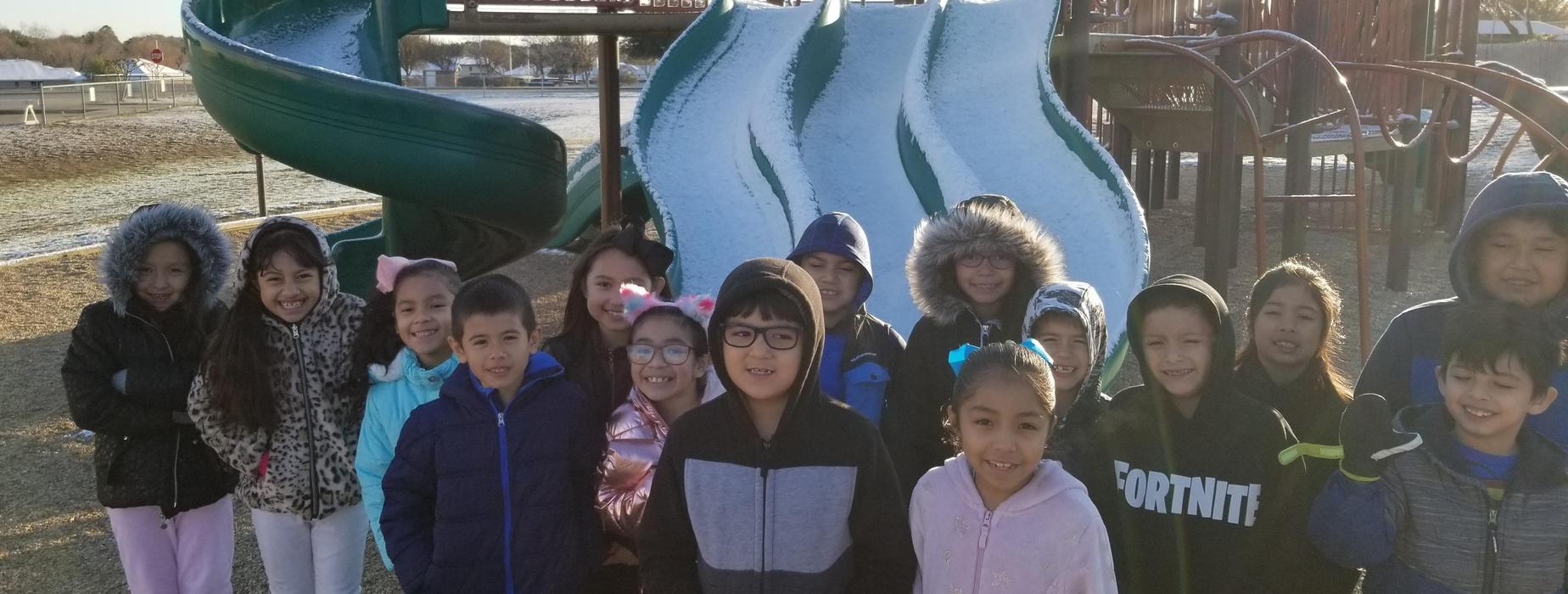 students on playground