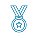 icon of a medal with star