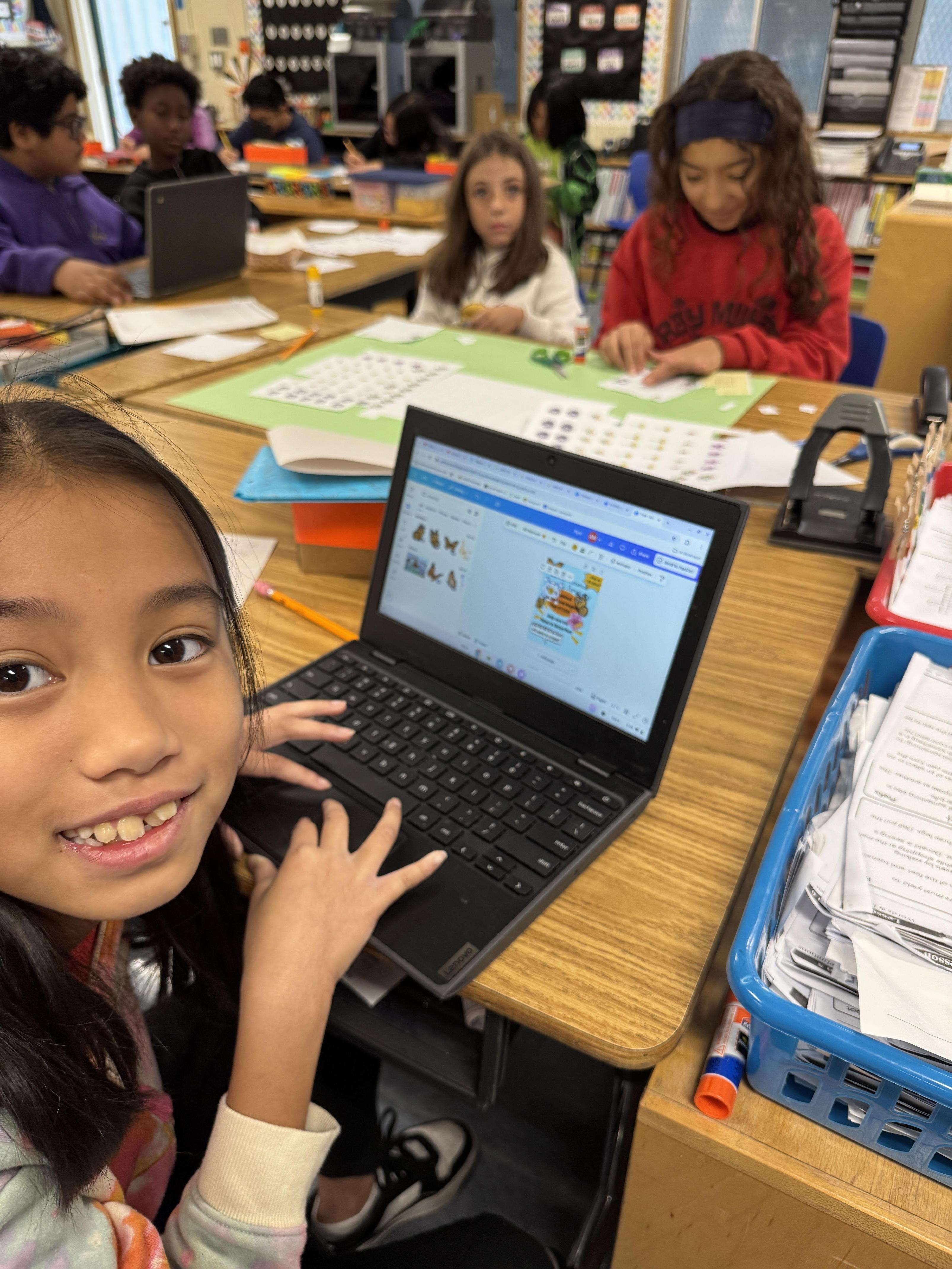 Students working on stewardship project