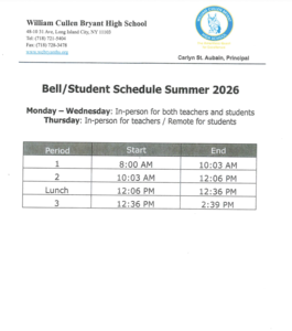 Bell Schedule