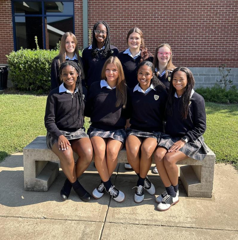 A group photo of the St. Joe cheerleaders and Spirit Stepper named MAIS All-Stars