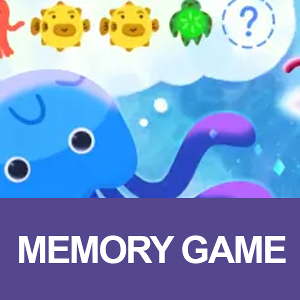 Memory Game image of octopus with fish