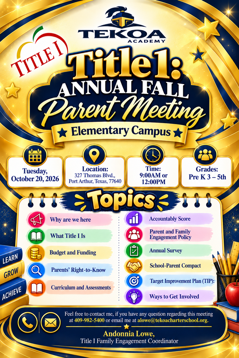 Title 1: Fall Parent Meeting Featured Photo