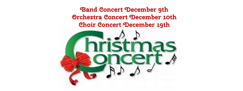 Band, Orchestra and Choir Concert Dates