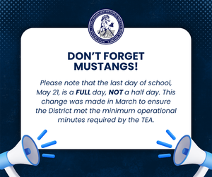 WOCCISD Last Day of School Announcement