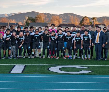 Boys soccer team wins semi-finals game against Oakwood, February 21, 2026