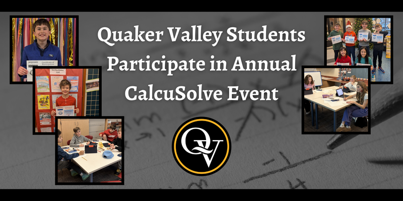 Photo depicts the announcement of students participating in the CalcuSolve Event and shows the individuals posing with their certificates..
