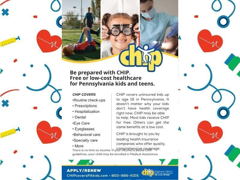 CHIP healthcare advertisement for kids and teens in Pennsylvania.