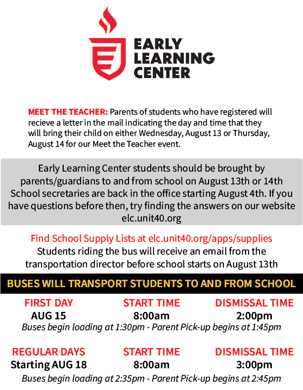 ELC Back to school
