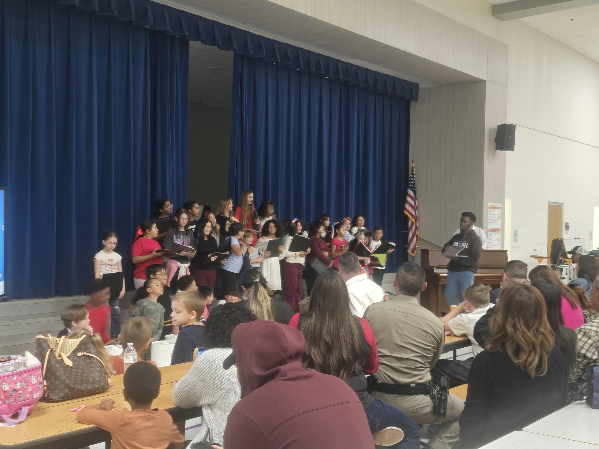 Ladera Lyrics and Ladera Beats put on a Special Show in Honor of Month of the Military Family at November's PTO Meeting