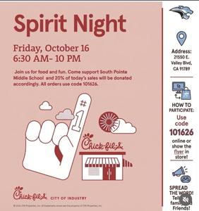 Spirit Night Chick Fil A Flyer