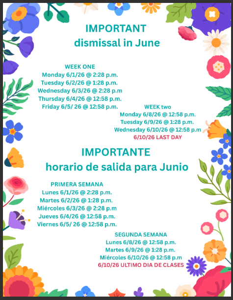 June Dismissal Times