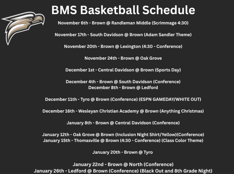 Basketball Schedule