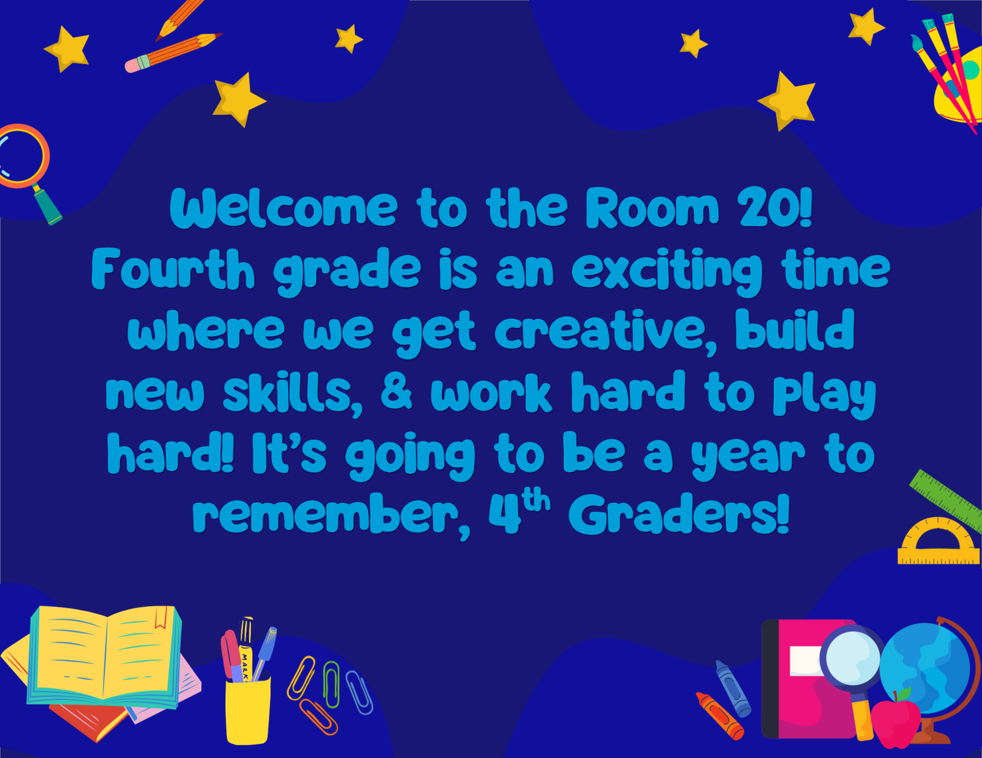 Welcome message to room 20