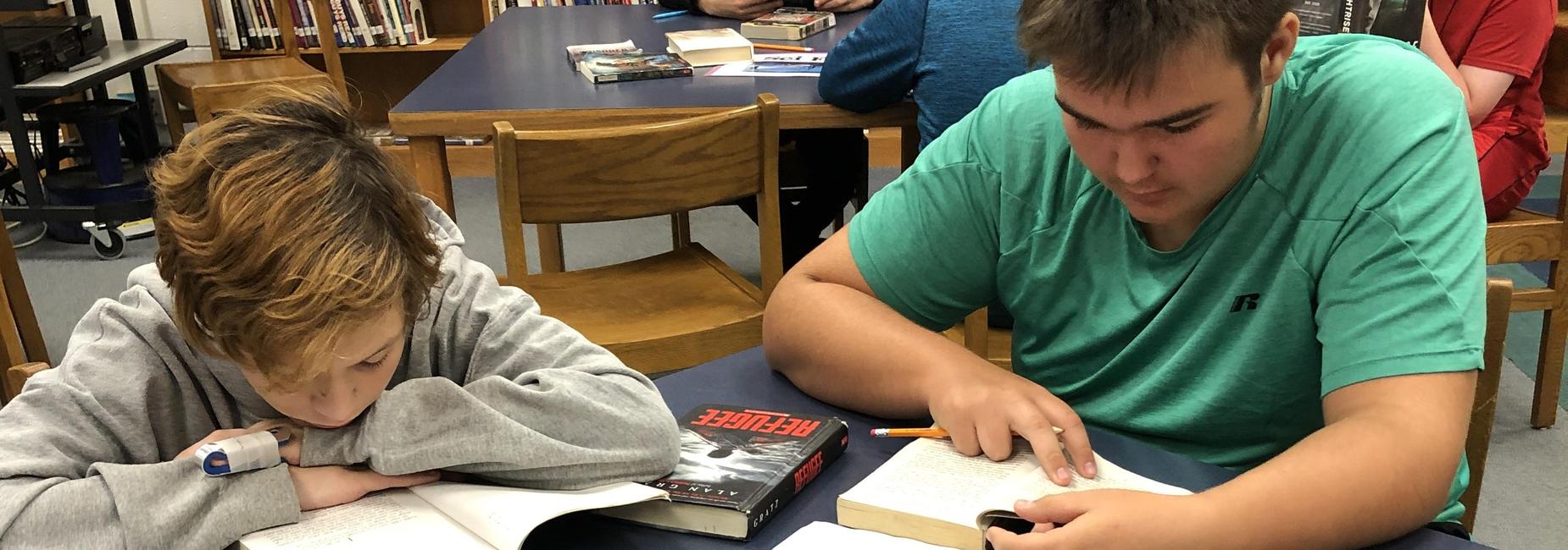 boys reading books